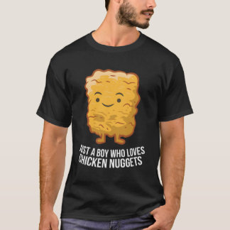 Camiseta Galinha Nuggets Filho Apenas Um Menino Que Ama Fra