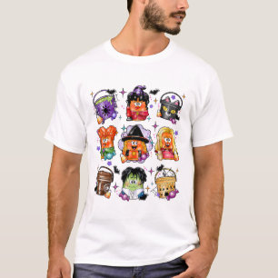 Camiseta Galinha Nuggets Pumpkin Homens Vintage do Hallowee