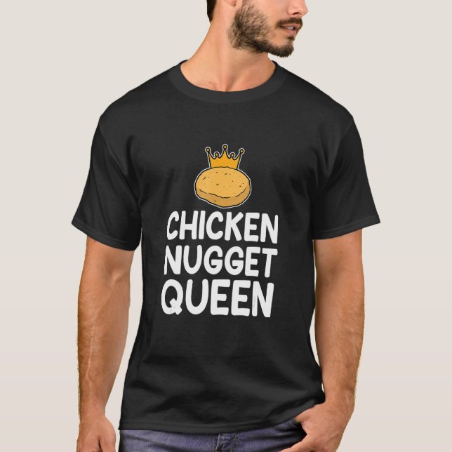 Camiseta Galinha Nuggets Rainhas Homens Crianças (Frente)