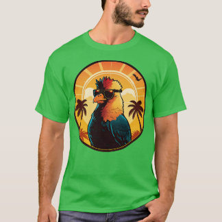 Camiseta Galinha num pôr do sol