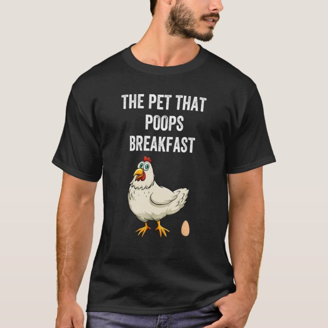 Camiseta Galinha O Pet Que Põe O Café Da Manhã (Frente)