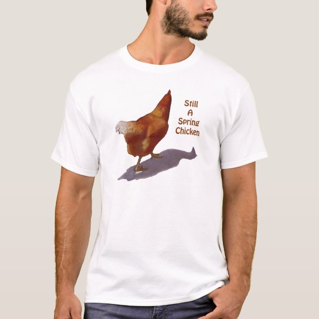 Camiseta Galinha: Obtenção mais velho: Galinha de primavera (Frente)