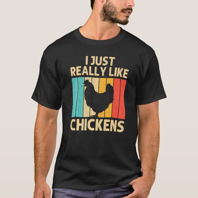 Camiseta Galinha Para Homens Fazendas De Frango Farmante He (Frente)