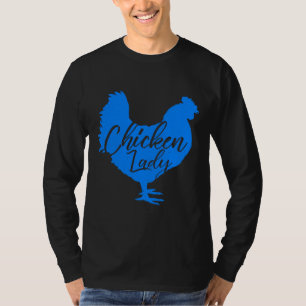 Camiseta Galinha para Mulher Azul