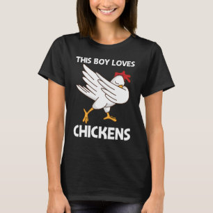 Camiseta Galinha Para Rapazes Ovo De Galinha De Aves