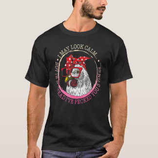 Camiseta Galinha Parecia Calma Floral Mulheres Cowgirl País