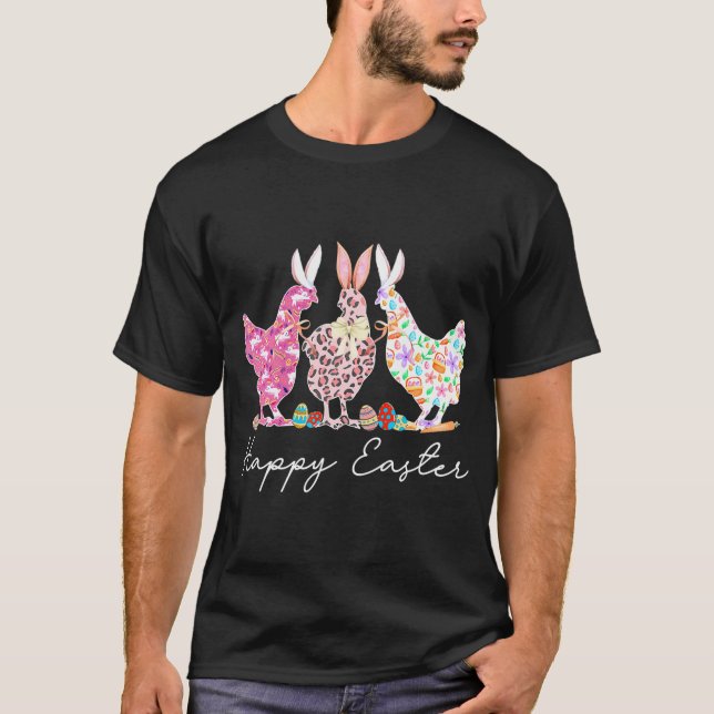 Camiseta Galinha Páscoa de frango coelho felz pascoa (Frente)
