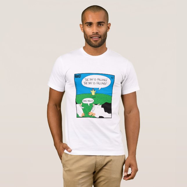 Camiseta Galinha pouco t-shirt falsificado da notícia (Frente Completa)