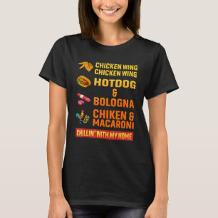 Camiseta Galinha Que Anca Galinha Que Asma Cão Quente E Bol