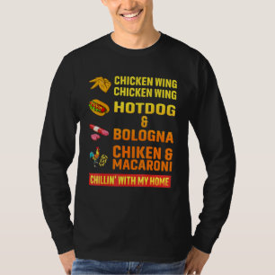 Camiseta Galinha Que Anca Galinha Que Asma Cão Quente E Bol