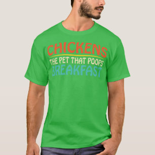 Camiseta Galinha que Põe o Pet que Põe o café da manhã pres