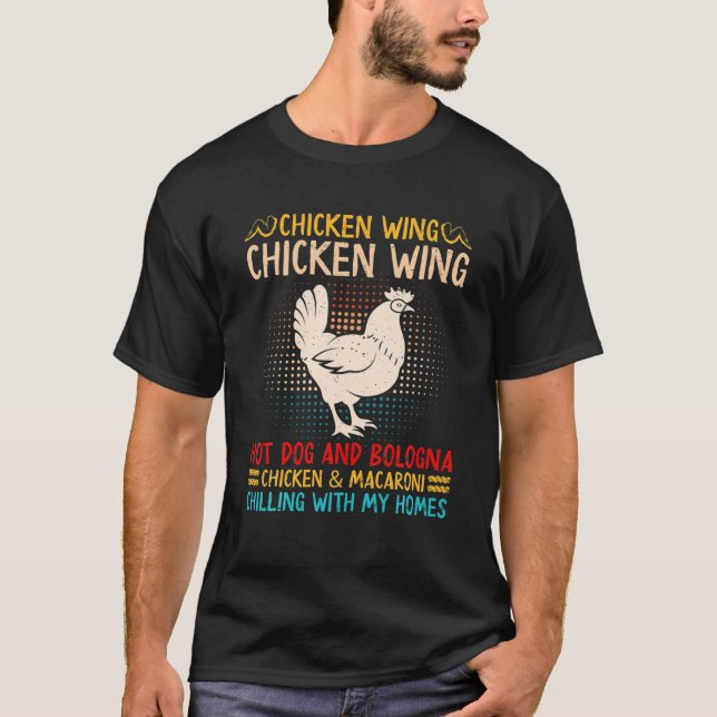 Camiseta Galinha Quente Wing E Frango De Bolonha (Frente)