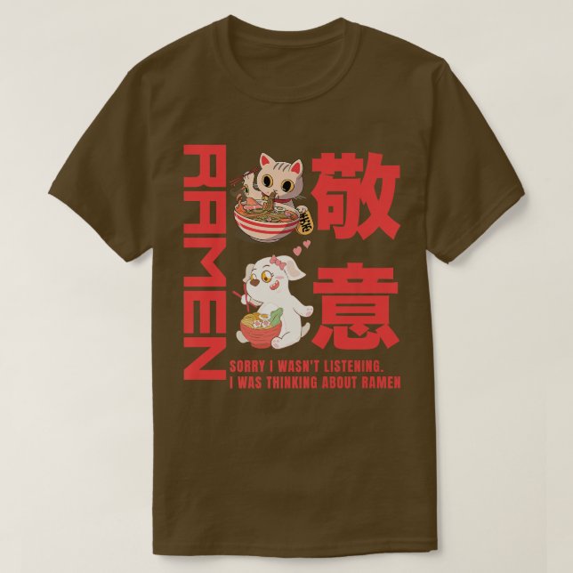 Camiseta galinha Ramen Lovers ramen japonês kawaii animd (Frente do Design)