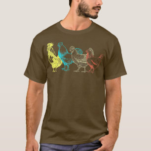 Camiseta Galinha Retro Vintage Aves de Capoeira Farmadoras 