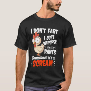 Camiseta Galinha Sarcástica Fofocando Segredos ao Pé do Ven