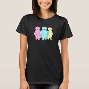 Camiseta Galinha Seda Sedutora Três Cores Pastel