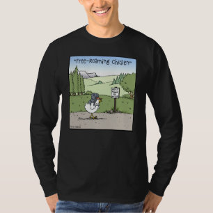 Camiseta Galinha Solta Desenho Animado Engraçado