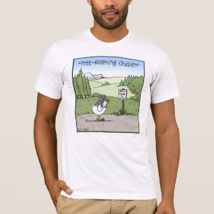 Camiseta Galinha Solta Galinha Engraçada Desenho Animado