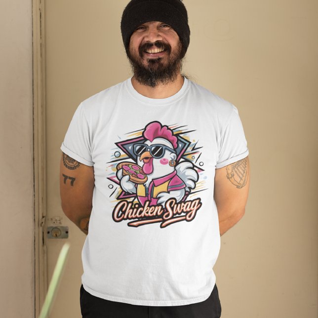 Camiseta Galinha Swag: Pizza King (Criador carregado)