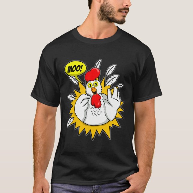 Camiseta Galinha T Moo Chicken (Frente)