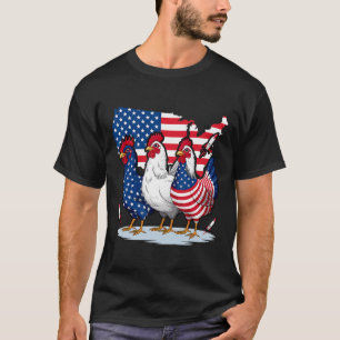 Camiseta Galinha Vermelha Branca Azul Patriótica 4º De Ju