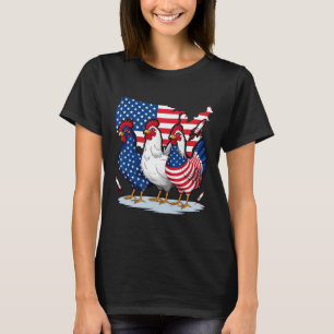 Camiseta Galinha Vermelha Branca Azul Patriótica 4º De Ju