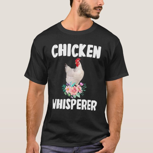 Camiseta Galinha Whisperer Galinha Floral Farinha (Frente)
