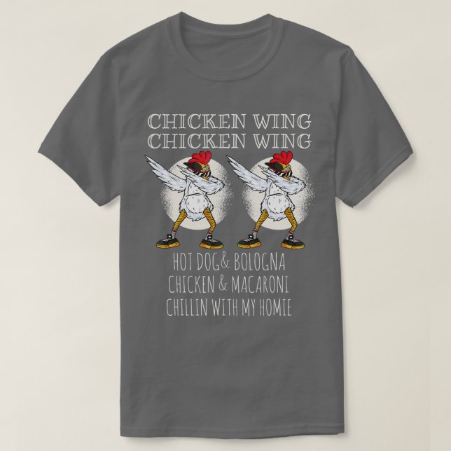 Camiseta Galinha Wing Galinha Wing Crianças divertidas (Frente do Design)