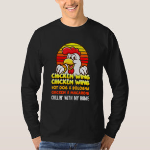 Camiseta Galinha Wing Galinha Wing Hotdog E Bolonha Para K
