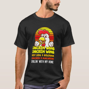 Camiseta Galinha Wing Galinha Wing Hotdog E Bolonha Para K