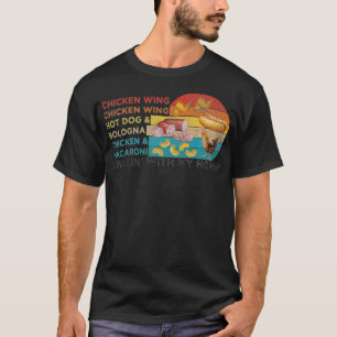 Camiseta Galinha Wing Galinha Wing Hotdog e Homens de Bolon