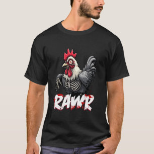 Camiseta Galinha Zombie, Galo Anormal-Morto Assustador