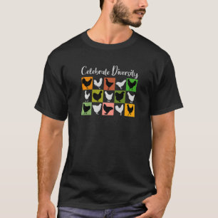 Camiseta Galinhas Bonitas Muitas Rações Diferentes De Galin