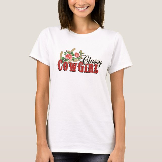 Camiseta Galinhas Clássicas Ferraduras + Rosa (Frente)