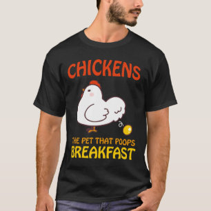 Camiseta Galinhas Comem Que Poops Café da Manhã