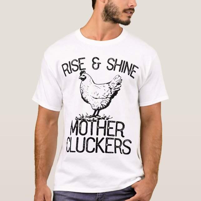 Camiseta Galinhas de Cluckers da mãe da elevação e do (Frente)