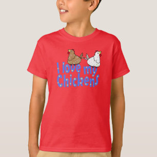 Camiseta Galinhas do amor - ChildrensT-camisa escura