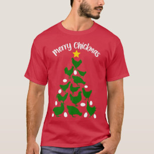 Camiseta Galinhas fazendas E Ovos Árvores De Natal De Féria