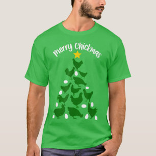 Camiseta Galinhas fazendas E Ovos Árvores De Natal De Féria