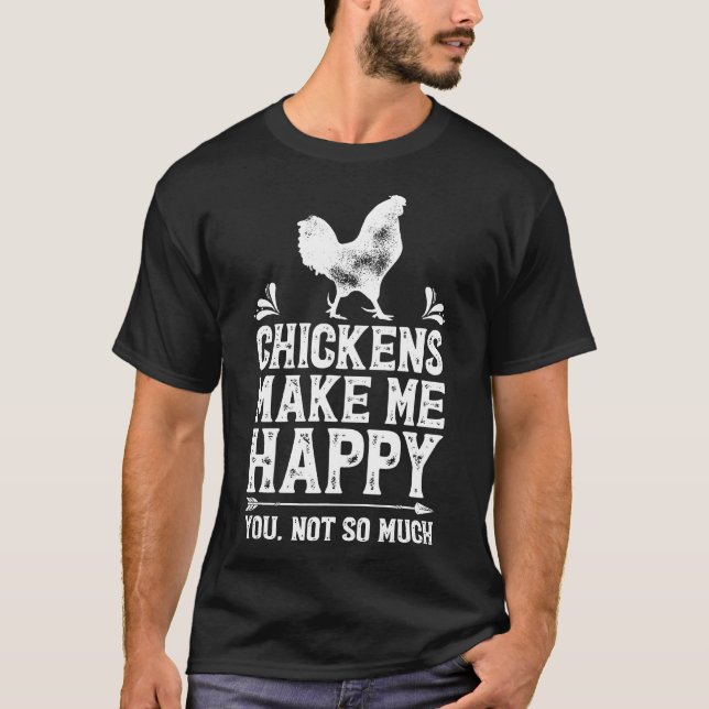 Camiseta Galinhas Me Fazem Feliz Chicken Tee (Frente)