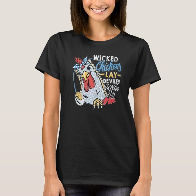 Camiseta Galinhas Molhadas Lay Galinhas De Ovos Devlados (Frente)