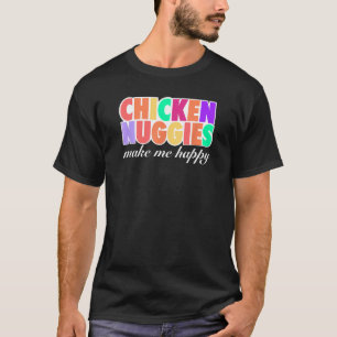Camiseta Galinhas Nuggens Me Fazem Design Feliz