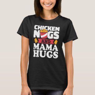 Camiseta Galinhas Nugs E Mamãe Abraçando Galinha Nugget
