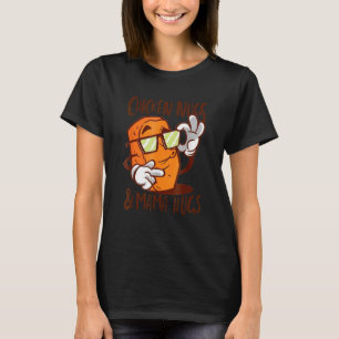 Camiseta Galinhas Nugs E Mamãe Abraçando Galinha Nugget Grá