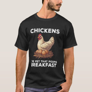 Camiseta Galinhas O Animal De Estimação Que Faz Cocô No Caf