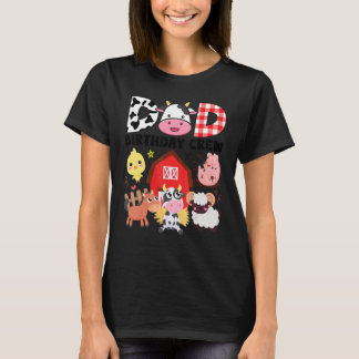 Camiseta Galinhas Pai Nascimento da Tripulação de Aniversár