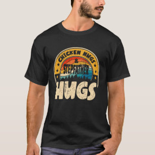 Camiseta Galinhas Retro Nuggen Foodies Stepdad Hug