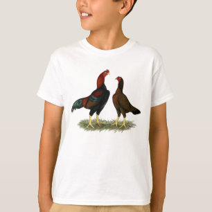 Camiseta Galinhas Vermelhas Negras Aseel