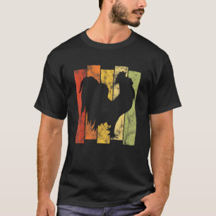Camiseta Galinheiro Galinhas Frango Ovo Silhueta Retro