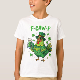 Camiseta Galinheiro Irlandês Engraçado F Caw F Galinha Gali